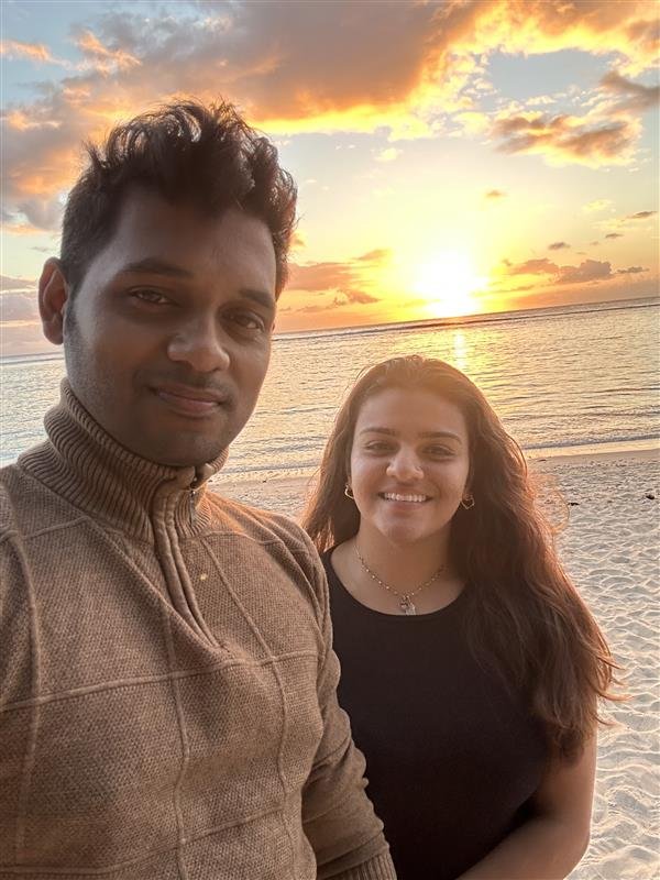 Beach sunset vibes with my favorite grumpy bunny! π